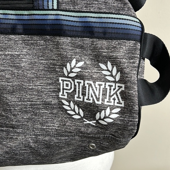 PINK DUFFLE BAG GRAY WITH BLUE HUES - Picture 2 of 8